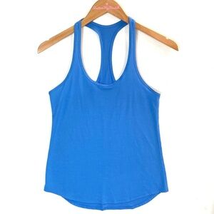 (A5) Lululemon Blue curved hem Racerback tank, Size Small
